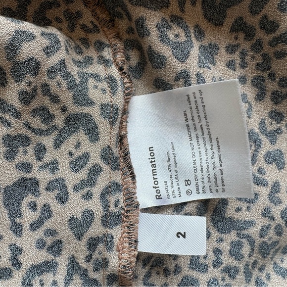 Reformation animal print midi length skirt - Cheetah - Picture 5 of 5